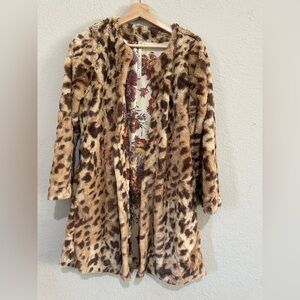 Uncle Frank Brown Leopard Teddy Jacket